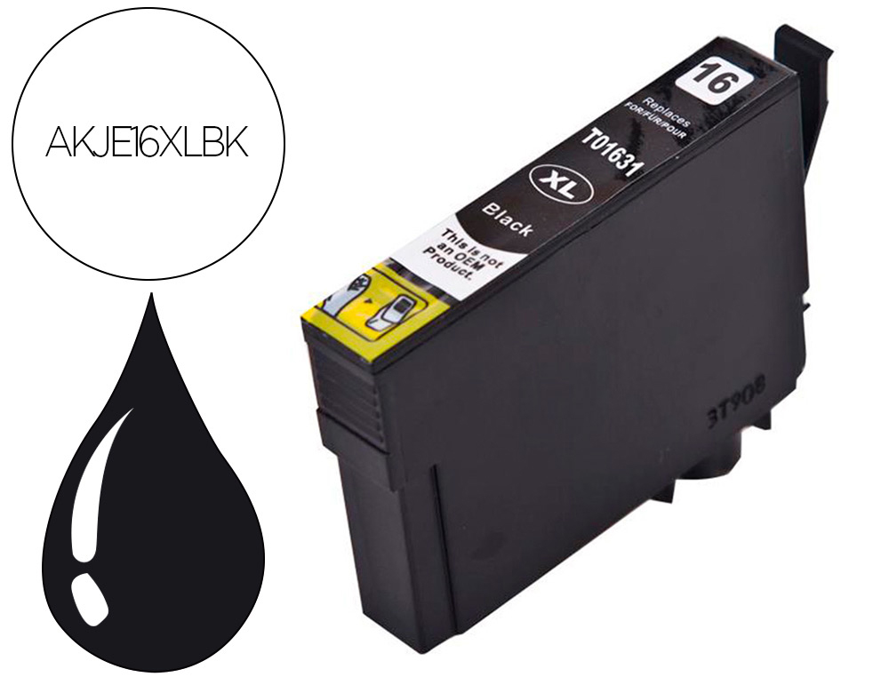 CARTOUCHE HYPERBURO JET ENCRE COMPATIBLE EPSON T1631 BK