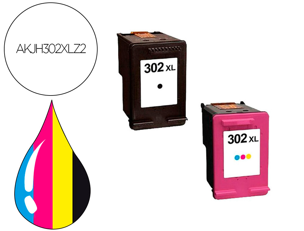 PACK  JET ENCRE HYPERBURO COMPATIBLE HP 302XL