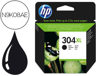 CARTOUCHE HP 304XL JET D'ENCRE N9K08AE COULEUR NOIR 300P