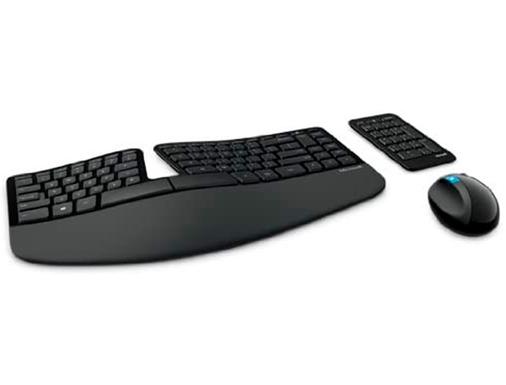 CLAVIER/ SOURIS ERGONOMIQUE SCULPT MICROSOFT  SANS FIL    PRINCIPES ERGONOMIQUE AVANCES