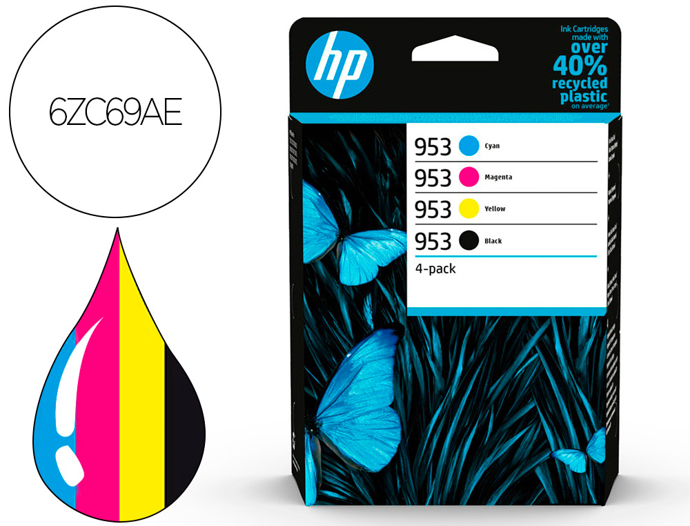 CARTOUCHE HP LASERJET 953 BK/CMY 6ZC69AE MULTIPACK      NOIR/CYAN/MAGENTA/JAUNE