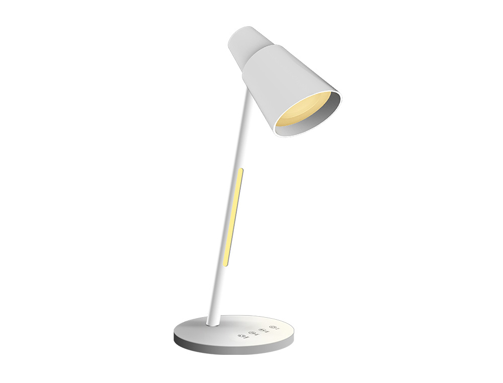 LAMPE DE BUREAU Q-CONNECT ABS TACTILE 6W 32 LED CCT         3000K-6300K 360LM E=1000LUX   COLORIS BLANC