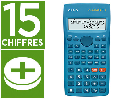 CALCULATRICE CASIO SCIENTIFIQUE FX JUNIOR+ PRIORIT CALCULS 155X78X20MM 115G COFFRET PROTECTION COULISSANT