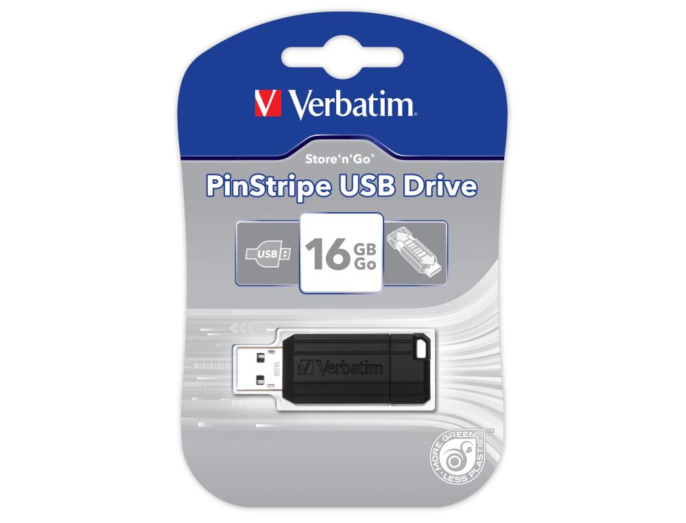CLE USB PINSTRIPE 16GO CL USB PINSTRIPE 16 GO VERBATIM